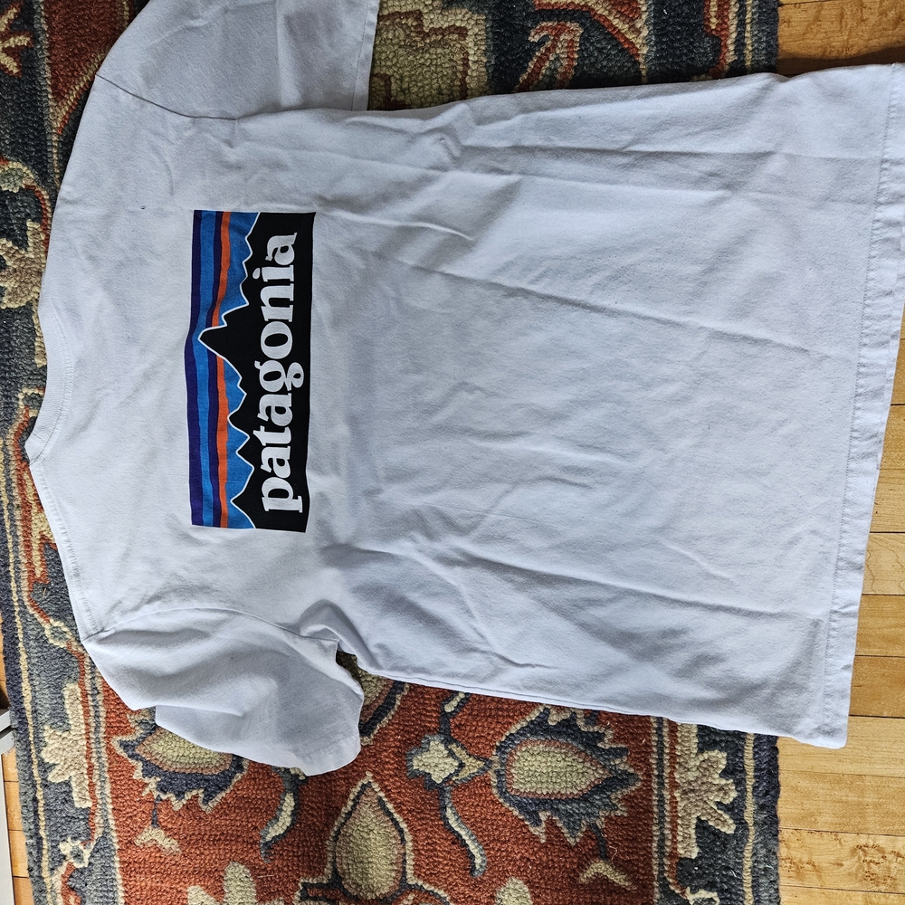 Patagonia White Short Sleeve Tee Essential Crew Neck
